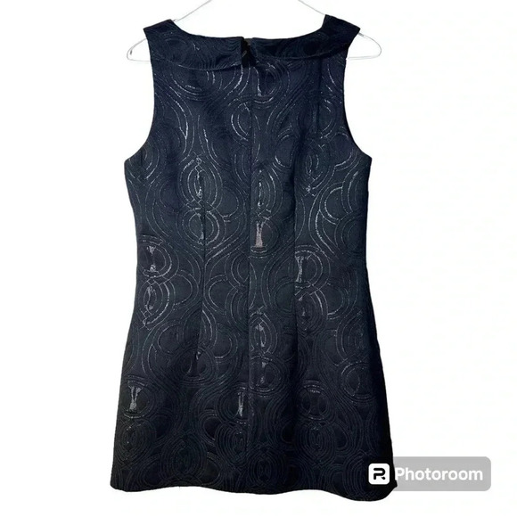 Target limited  Editionblack collared shaded geometric jacquard dress size 10 - Picture 2 of 5